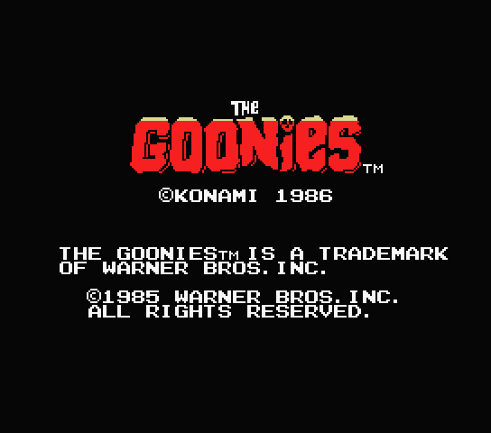 The Goonies - MSX (재믹스) 게임 롬파일 다운로드