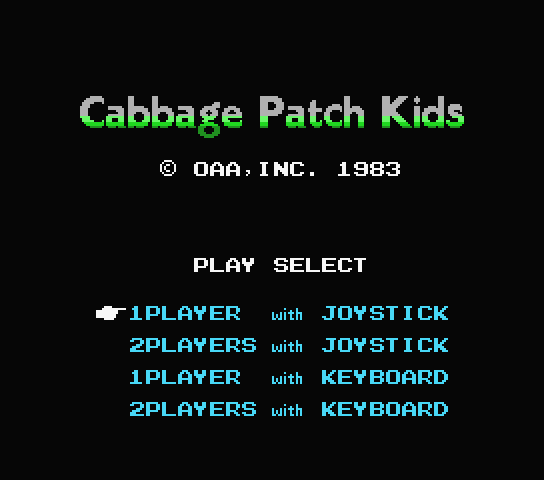 MSX / 재믹스 - 양배추 인형 (Cabbage Patch Kids - キャベッジパッチキッズ)