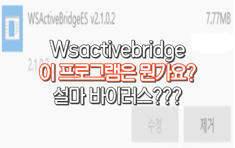 Wsactivebridge 이건 무슨 프로그램인가요? 설마 바이러스?