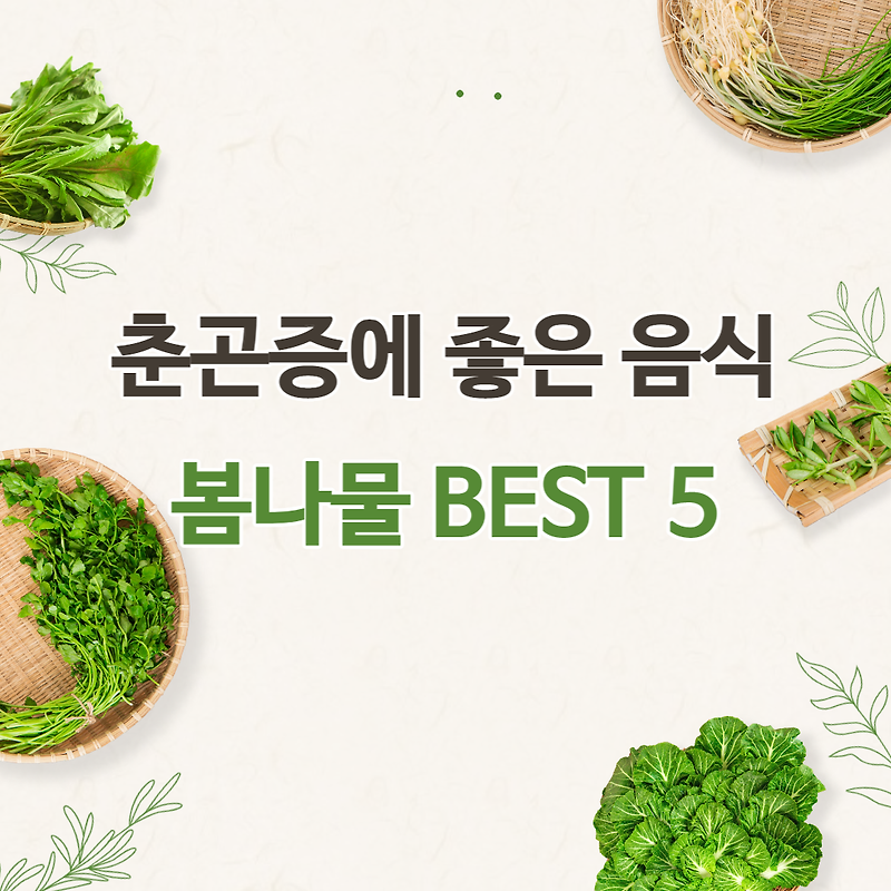 춘곤증에 좋은 음식 봄나물 BEST 5