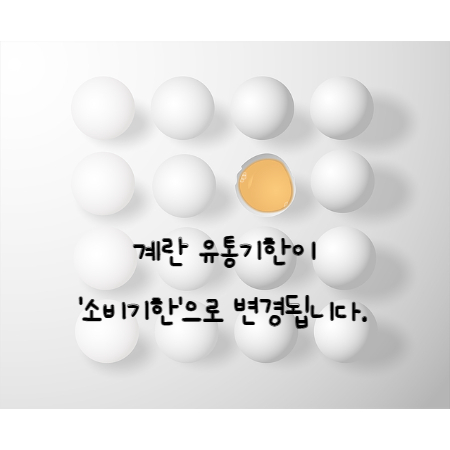 계란 유통기한이 '소비기한'으로 변경됩니다.