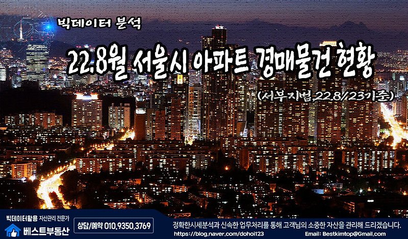 서울시 아파트(마포/용산/은평/서대문) 경매물건 분석-(서부지법_8/23일 기준)!!!