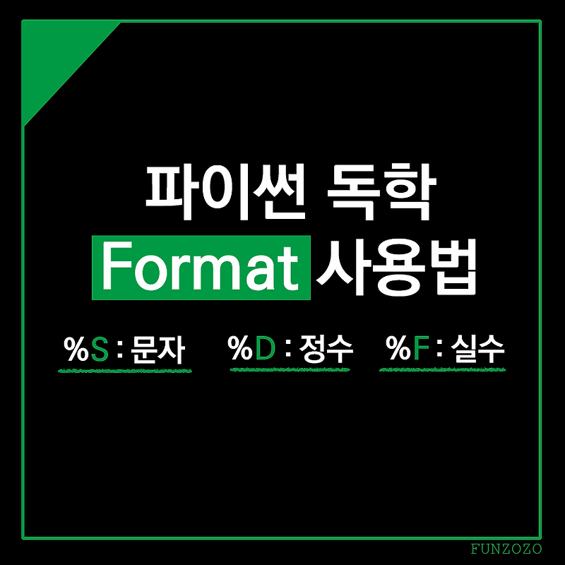 파이썬 프로그래밍 - format 함수 사용법, 실습 11가지 (%d, %s, %f )