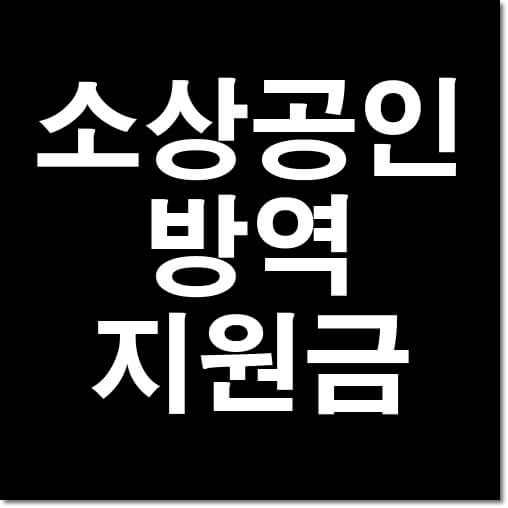 소상공인 방역지원금