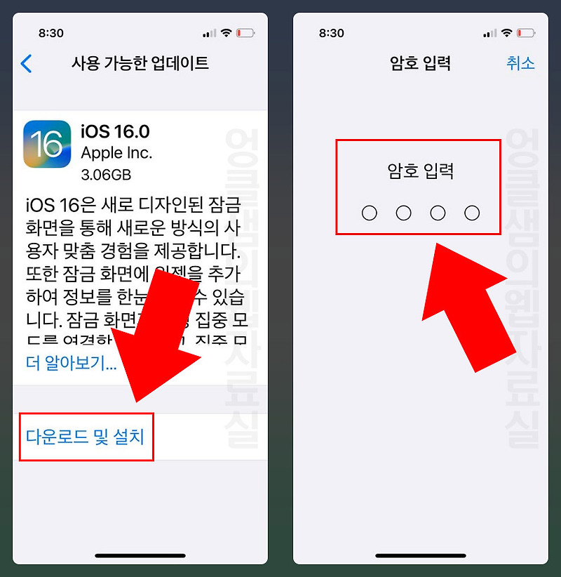 아이폰 iOS 16 소프트웨어 업데이트 방법
