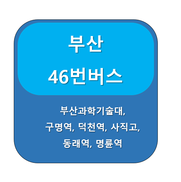 부산 46번 버스 노선 정보, 구포동 부산과학기술대 ↔ 명륜역