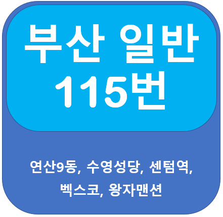 부산 115번 버스 노선, 시간표(코오롱아파트, 마산역, 창원역, 대동백화점)