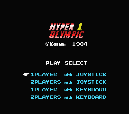 Hyper Olympic 1 - MSX (재믹스) 게임 롬파일 다운로드