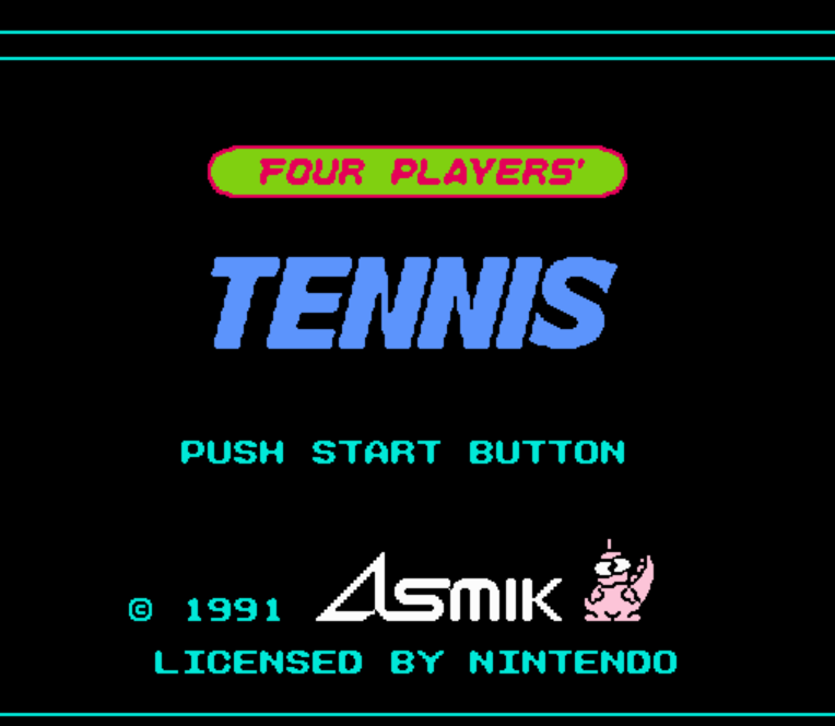 NES ROMS - Four Players' Tennis (EUROPE / 유럽판 롬파일 다운로드)