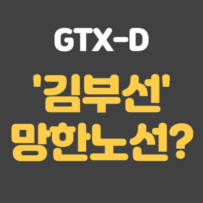 GTX-D 노선 김포 검단 '김부선' 주민들이 분노하는 이유