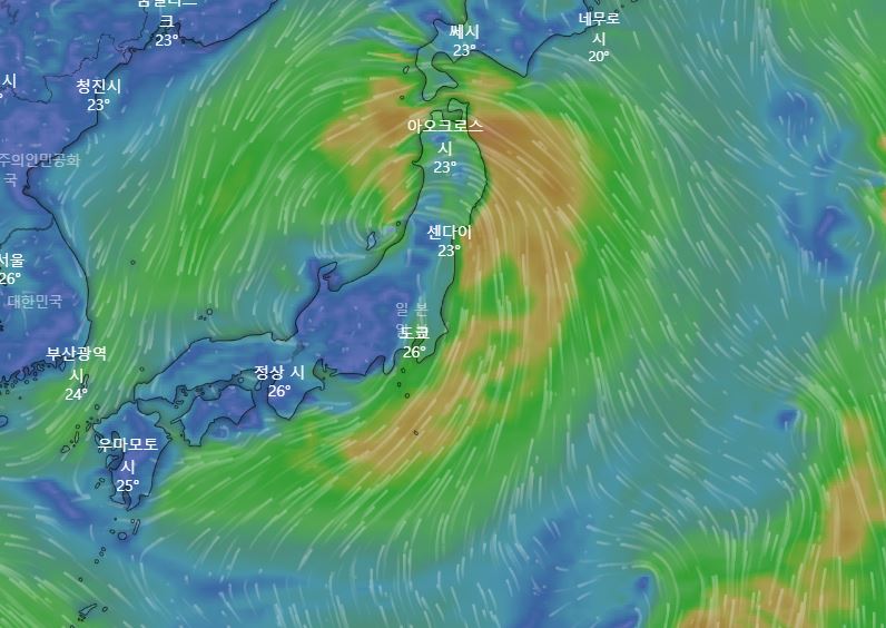 2021 태풍 8호 네타팍 : 예상경로 위치 실시간