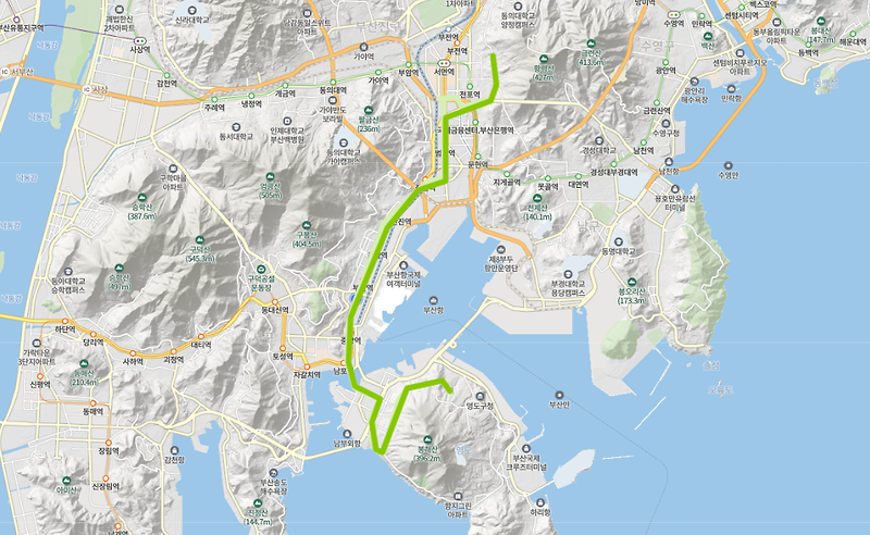 [시내] 부산 82번버스 노선, 시간표 : 영도구, 중앙역, 부산역, 부산진시장, 전포동