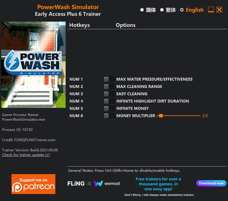 [트레이너] 한글판 파워워시 시뮬레이터 최신 영문판 PowerWash Simulator Early Access Plus 13 Trainer