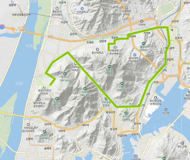 부산 67번버스 노선, 시간표 :: 동서대, 백병원, 부산역