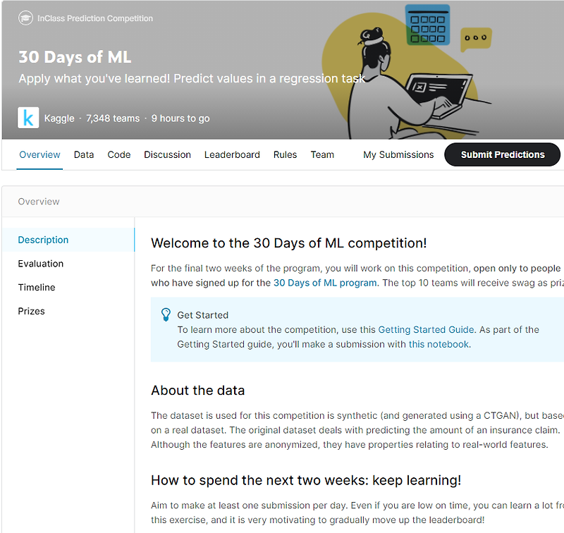 30 Days of ML with Kaggle [Day 15~30]- Competition Submission(XGBRegressor)
