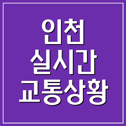 인천 실시간 교통상황 및 CCTV 영상 링크