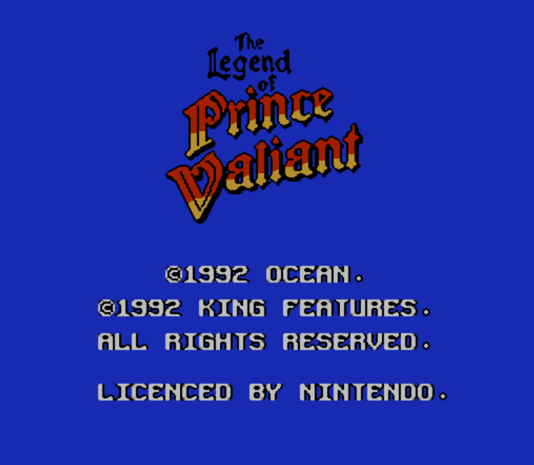 NES ROMS - The Legend of Prince Valiant (EUROPE / 유럽판 롬파일 다운로드)