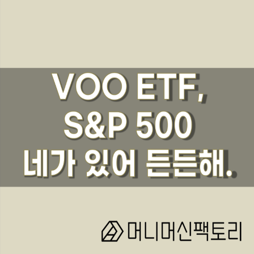 VOO ETF, S&P500 네가 있어 든든해. 투자처 더이상 고민하지말자!
