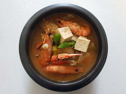 냉동 절단 꽃게로 해물된장찌개 만들기 / Seafood Soybean Paste Stew