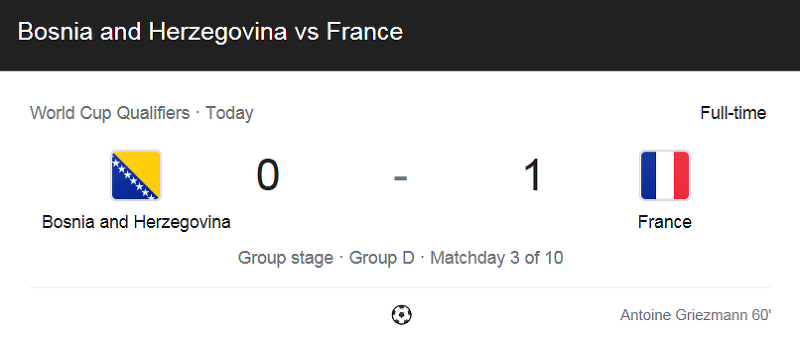 (FIFA 카타르 월드컵 유럽 예선) 보스니아 - 프랑스 경기 하이라이트