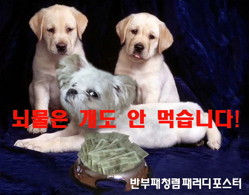 청렴 패러디 극장(7)  : 뇌물은 개도 안먹습니다!