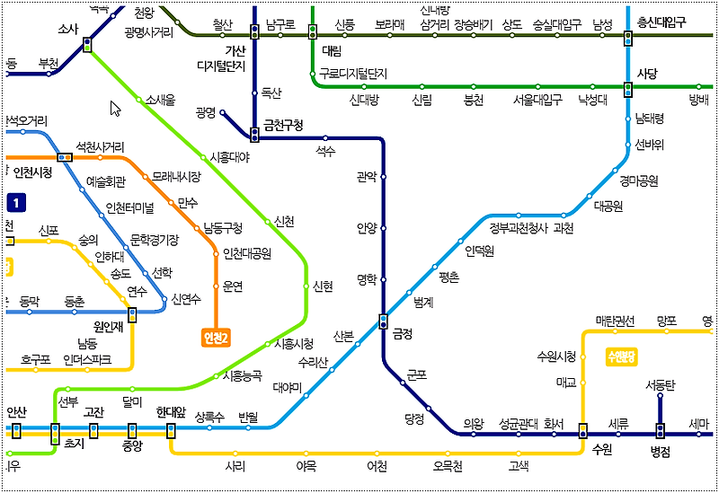 금정역 전철시간표