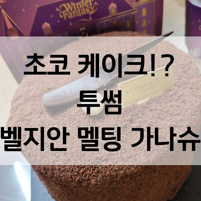 투썸 꾸덕한 초코 케이크 벨지안 멜팅 가나슈!