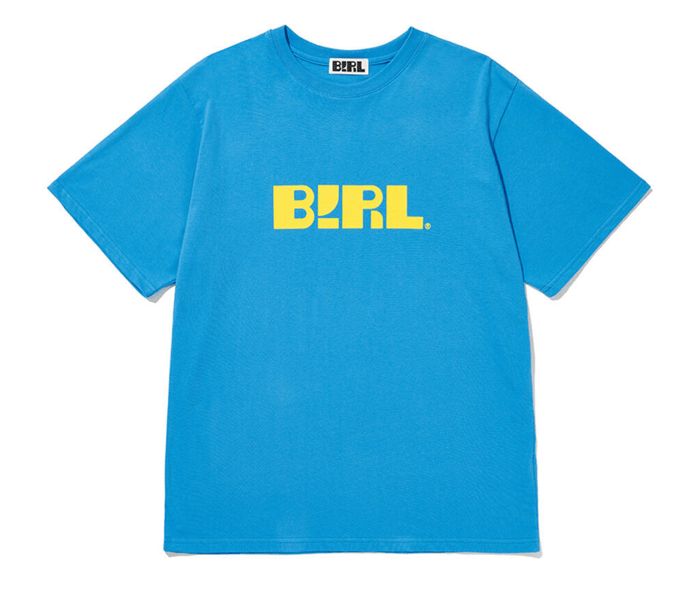 런닝맨 (599회) 하하 티셔츠 _ 벌 BIRL 로고 블루 반팔 티셔츠