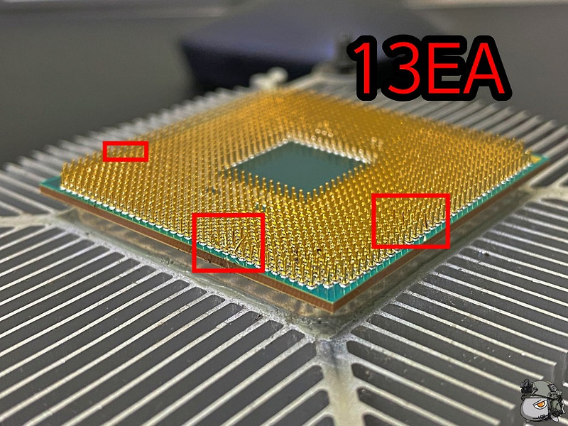 AMD 라이젠 2200G CPU핀 휨 수리 , 무뽑기로 인한 CPU 핀 구부러짐 자가수리 하는 법