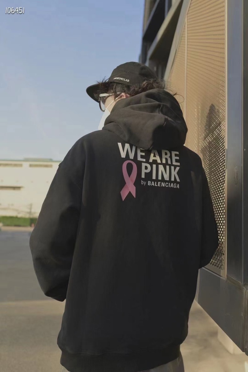 [BALENCIAGA] 발렌시아가 위 아 핑크 We Are Pink 스웨트 셔츠 후드 티셔츠 578135TJVH41070 (2 COLOR)