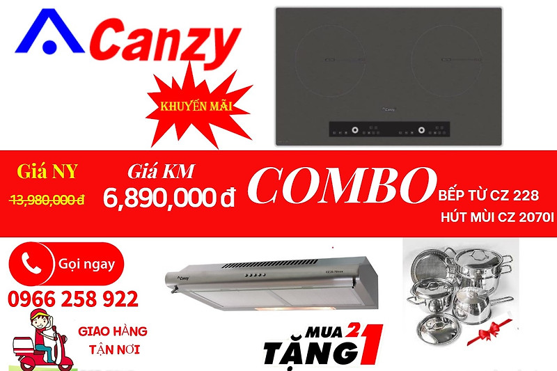 Bếp Gas Âm CanZy /CZ-228/ComBo KM 6,890,000 VNĐ