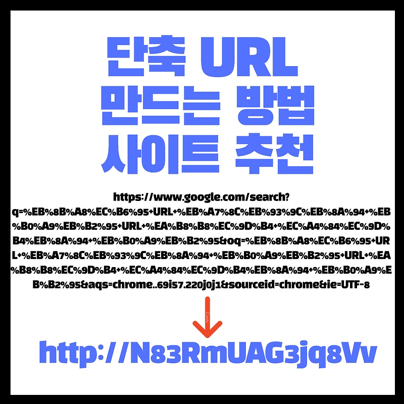 단축 URL 줄이기 사이트 추천 모음 / URL 짧게 만드는 방법 가이드