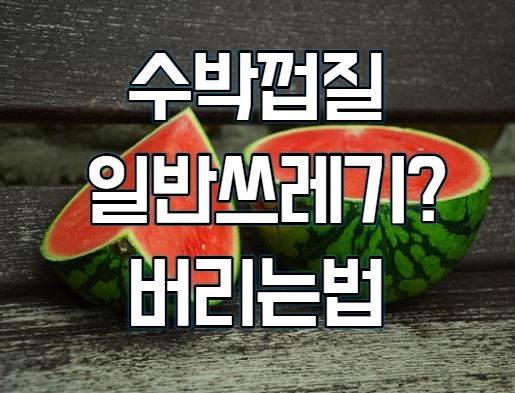 수박껍질 일반쓰레기?음식물? 버리는법은?