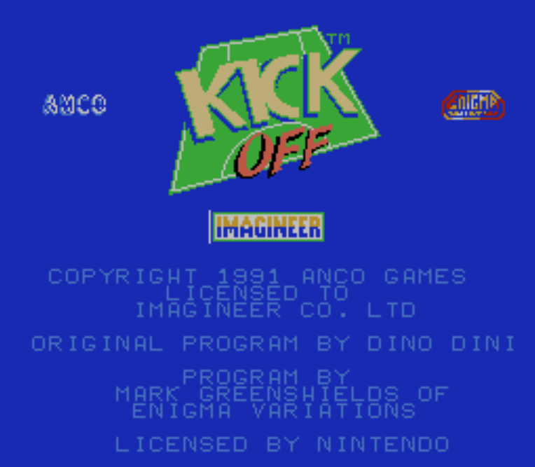 NES ROMS - Kick Off (EUROPE / 유럽판 롬파일 다운로드)