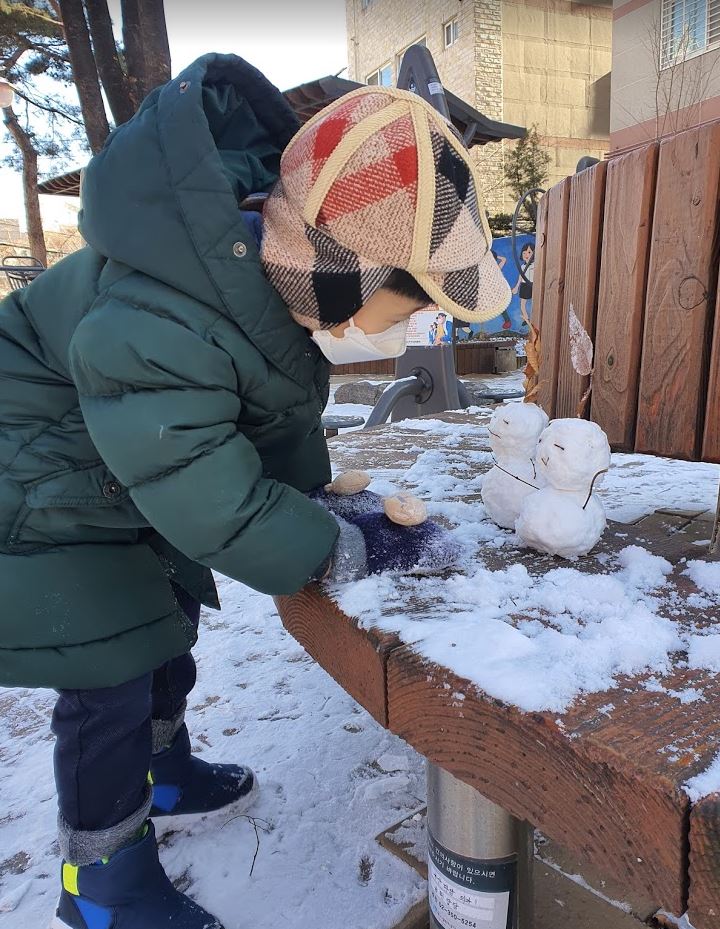 5살 아이 신나는 겨울 눈사람 만들기