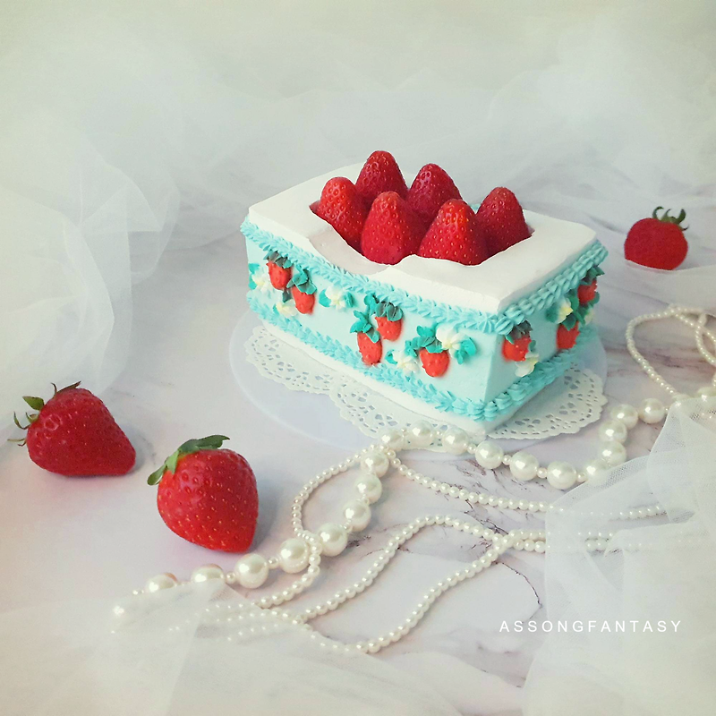 Strawberry Box Cake한판 딸기 케이크 만들기_베이킹에 딸기를 사용할 때 tip