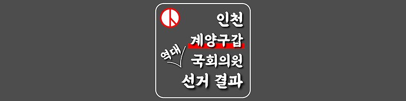 [인천광역시-계양구갑-선거구] 역대 국회의원 선거 결과