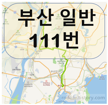 부산 111번 버스 노선과 시간표 안내(사직운동장, 서면, 부산진시장)