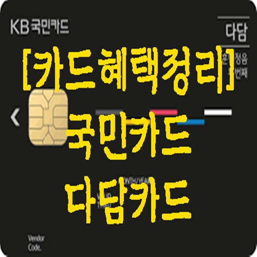 [카드혜택정리] 국민카드…다담카드