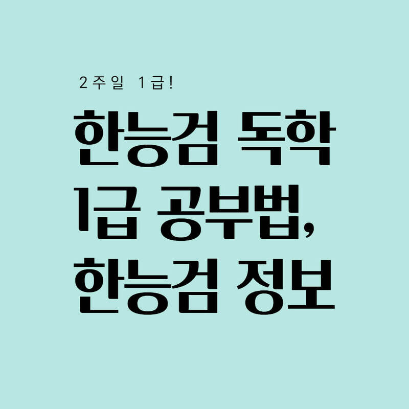 한능검 독학 1급 공부법/한능검 51회 후기/51회 한능검 결과