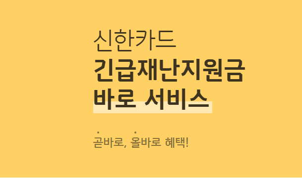 신한카드 긴급재난지원금 신청 사용처 사용지역 안내