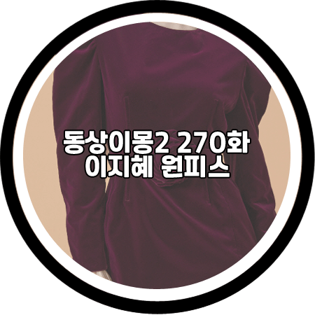 동상이몽2 270회 이지혜 원피스 - 워브먼트 버건디 벨벳 드레스 / 이지혜 패션