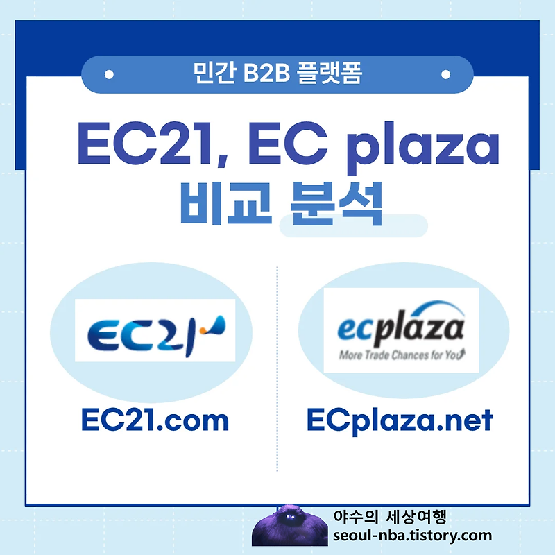 B2B 플랫폼 EC21, EC plaza 비교 분석