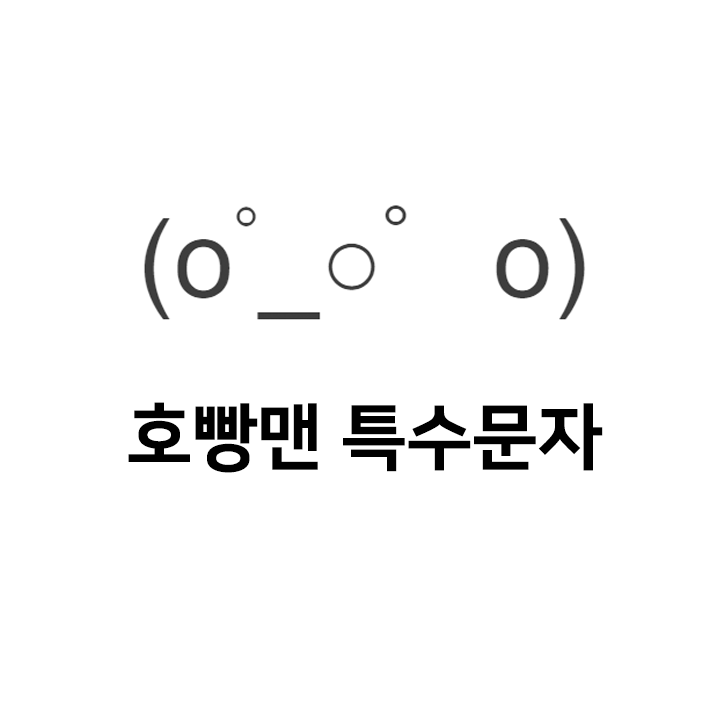 호빵맨 특수문자 이모티콘 (oﾟ_゜o)  - 인스타특수문자 텍스트대치모음