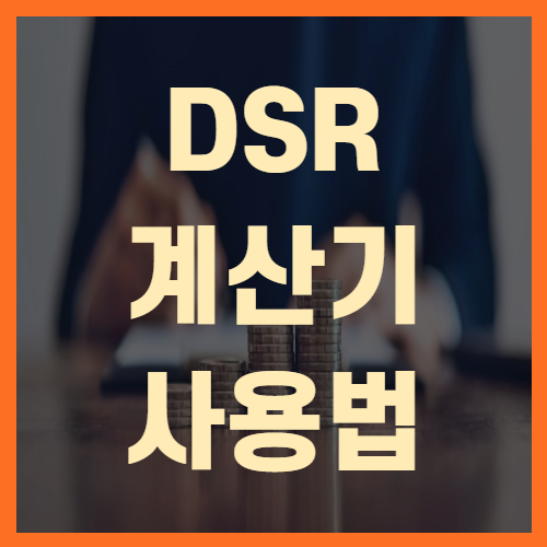 DSR 계산기 사용방법(+꼼꼼정리)