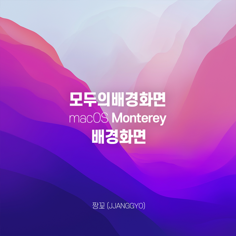 [모두의배경화면] Apple macOS Monterey (맥오에스 몬터레이) 애플 공식 배경화면 6016x6016px by 짱꾜 (jjanggyo)