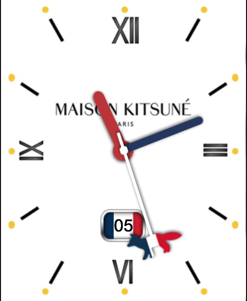 애플워치 메종키츠네 페이스 2종 공유 / clockology Maison Kitsune watch face