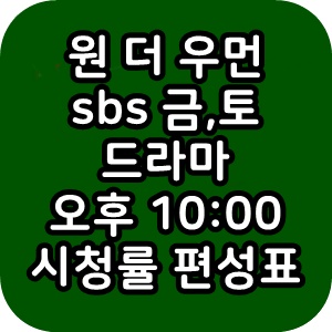 원 더 우먼 sbs 드라마 시청률 다시보기 편성표 방금그곡