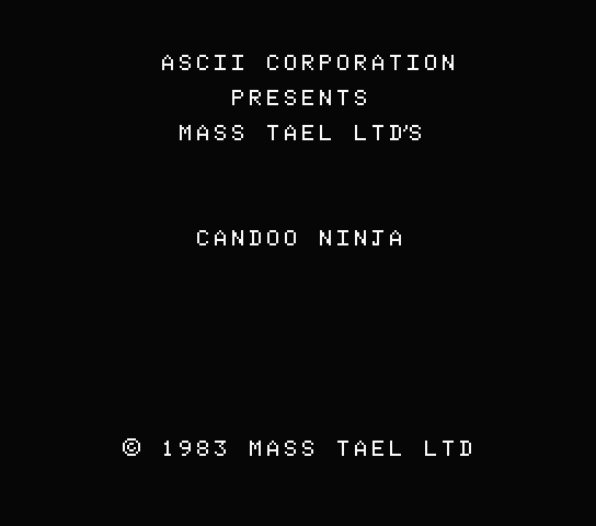 Candoo Ninja - MSX (재믹스) 게임 롬파일 다운로드