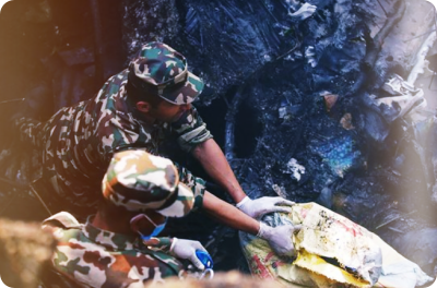 네팔 항공기 추락 사고 발생 : 한국인 2명 포함,72명 전원 사망